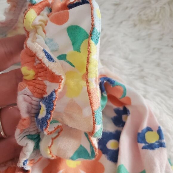 Carter's Girl's Size 9M Spring Floral Romper - Picture 3 of 7